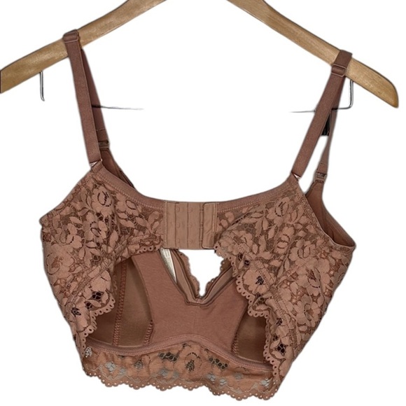 Momanda Coffee Cream Nursing Lace Bra Women Size 36F - Picture 3 of 5